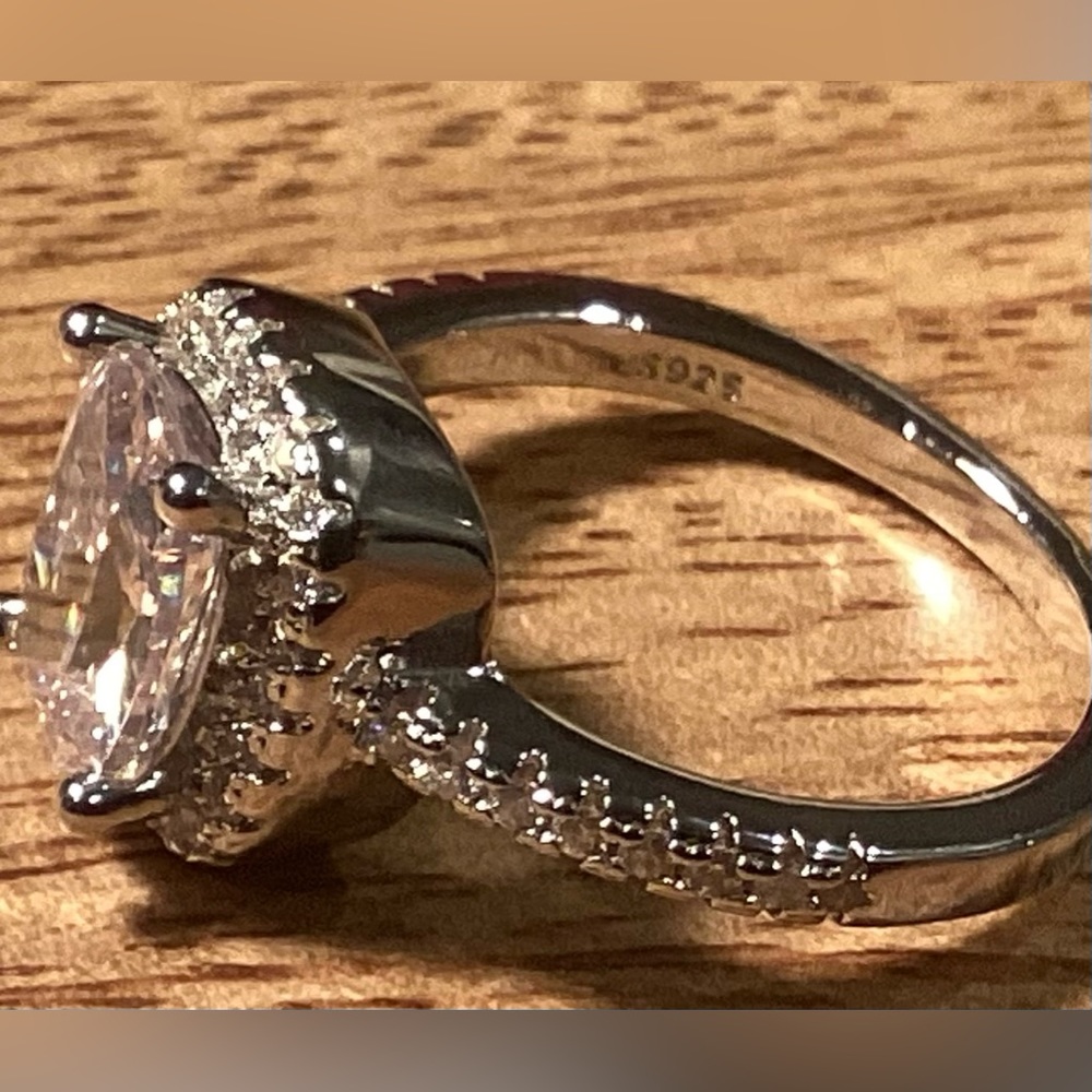 Sterling Stamped 925 CZ promise Ring - Picture 3 of 5